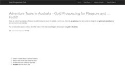 Desktop Screenshot of goldprospectingtours.com.au